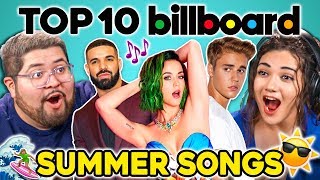 College Kids React To Top 10 Summer Songs For The Last Ten Years (Billboard 2009