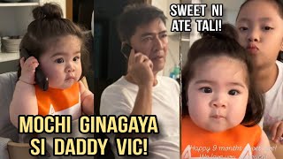 BABY MOCHI GINAGAYA ANG DADDY VIC SOTTO / TALI SOTTO ANG SWEET NA ATE KAY MOCHI \