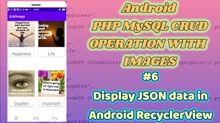 Android Studio Demo Php Mysql Crud Operation With Image Displaying Data In Recyclerview Update