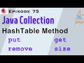 Hash Table Method | HashTable In Java | put | get | remove | size