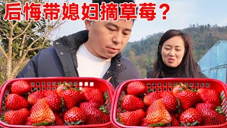 【超小厨】媳妇想吃草莓却舍不得？霸气老公硬拉着她去摘，没想到结账时傻眼了