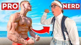 CRAZY NERD shocks PRO Athletes at the Calisthenics Park PRANK  |  Pretended to be a NERD