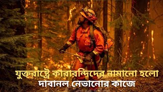 যুক্তরাষ্ট্রে কারাবন্দিদের নামানো হলো দাবানল নেভানোর কাজে