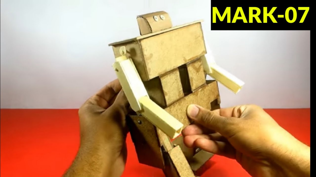 How To Make Walking Robot From Paperboard Youtube