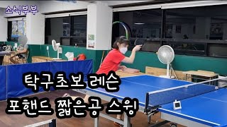 탁구레슨 기록6 (포핸드 짧은공 처리)/ Tabletennis forehand, pingpong, 운동, 탁구초보