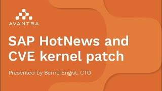 SAP HotNews and CVE kernel patch: Securing your SAP systems
