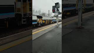 DR75402 + DR75403 | 2 Volker rail tampers passing Morpeth