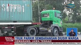 Warga Usir Puluhan Truk Mangkal di Bahu Jalan Semarang–Solo - iNews Siang 14/04