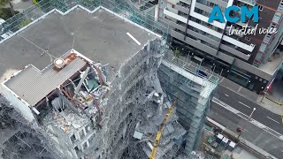 Strong winds caused a partial building collapse in Burwood