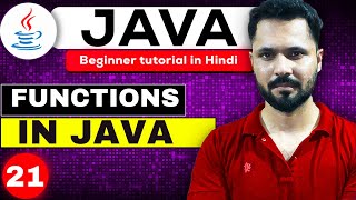 Java tutorial in Hindi for beginners #21 How to make function in Java | function in Java