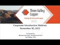 Three Valley Copper (TSXV:TVC) Corporate Introduction Webinar