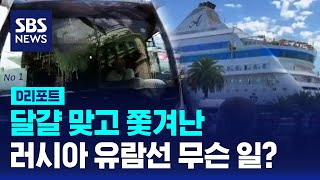 러시아 유람선, 조지아 입항했다 달걀 맞고 쫓겨났다 / SBS / #D리포트