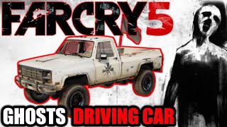 Far Cry 5! Ghost drives car Easter Egg! Scary easter egg!