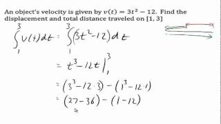 Displacement and total distance traveled