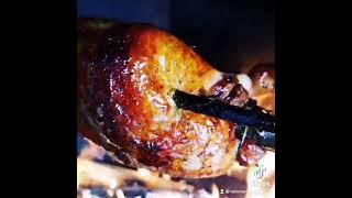 دجاج مشوي هالحطب ريحه وطعم ما بينتسى Grilled chicken on the wood... Grilované kuře na dřevě