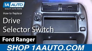 How to Replace Four Wheel Drive Selector Switch 98-12 Ford Ranger