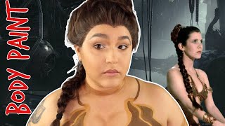 Star Wars Princess Leia Bikini Makeup \u0026 Body Paint Cosplay Tutorial (NoBlandMakeup)