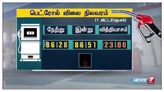 தொடர் விலையேற்றத்தால் 86 ரூபாய் 50 காசுகளை தாண்டியது ஒரு லிட்டர் பெட்ரோல்