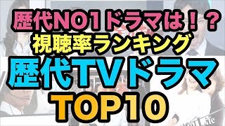 歴代ドラマ視聴率TOP10ランキング！（〜2019年現在）