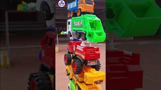 Stacking toy car towers #shorts