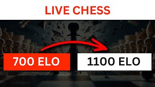 LIVE Chess Stream: Climbing from 700 Elo to 1100 Elo | Beginner Chess Tactics and Tips