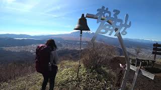 不動湯起点沢から尾根周回の杓子山