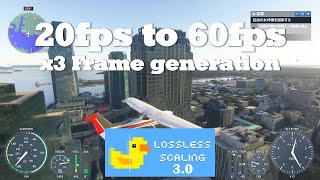 Microsoft Flight Simulator 2024 | Lossless Scaling 3.0 x3 Frame Generation | GTX1080ti