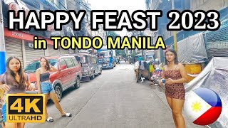 HAPPY FEAST VIVA SANTO NIÑO in TONDO MANILA | WALKING ACTION SCENES in TONDO Philippines [4K] 🇵🇭