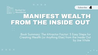 The Attractor Factor Book Recommendation-Manifest Wealth from the Inside Out | Booked for Abundance