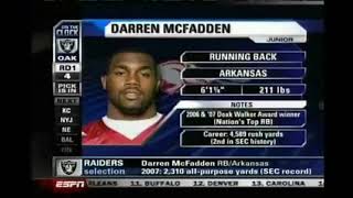 Raiders Select RB Darren McFadden (2008 NFL Draft)