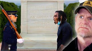 Never Disrespect Sentinels at Tomb of the Unknown Soldier - (Marine Reacts)