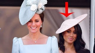 How Meghan & Kate perfectly curtsy to the Queen on the balcony of Buckingham Palace