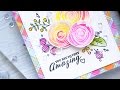 Messy Watercolor Floral Card