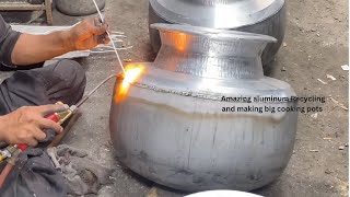 Amazing Process aluminum Recycling and making big cooking Pots