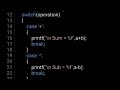 simple calculator program using c language || Switch statement program || case condition