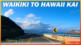 Waikiki to Hawaii Kai 🌈 Southeast Shore of Oahu ⛱️ Makapuu🌴 Hawaii 4K Driving