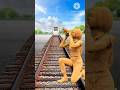 😱🤔 Big sand sculpture catwalk-3  3D special effects green screen | #train #bhoot #funny  #cartoon