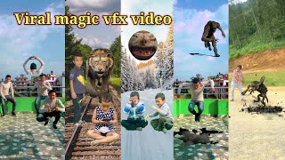 #shorts VFX train magic video | viral train funny video in Kinemaster editing