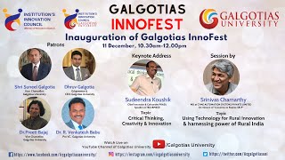 Inauguration of Galgotias InnoFest | Session by Sudeendra Koushik \u0026 Srinivas Chamarthy