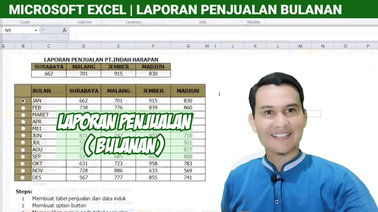 Cara Membuat Laporan Penjualan Bulanan Di Excel - YouTube