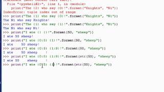 Python 3 Tutorial: 18 - Formatting