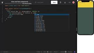 Using Views and Text Components React Native Mobile App Development
