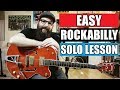 Easy Rockabilly Solo - Guitar Lesson (w/tabs & backing track)