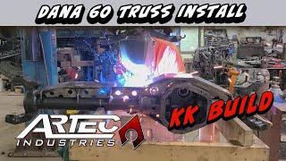 Jeep KK Liberty Dana 60 Artec Truss Install - TJ welds on a low profile truss to his Superduty axle