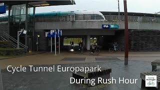 Cycle Tunnel Europapark During Rush Hour