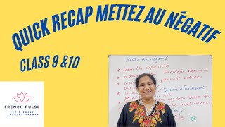 Quick recap mettez au négatif