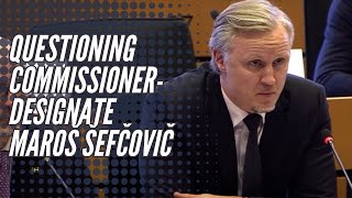 MEP R.Kols questioning Commissioner-designate Maros Sefcovic on Ukraine