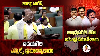 ఏపీ అసెంబ్లీ సభ్యునిగా ఉదయగిరి ఎమ్మెల్యే కాకర్ల సురేష్ ప్రమాణస్వీకారం చేశారు