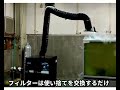 小型溶接ヒューム集塵機「m3543fvf 2m」の吸煙実演動画