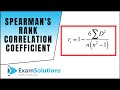 Spearman's Rank Correlation Coefficient : ExamSolutions Maths Revision